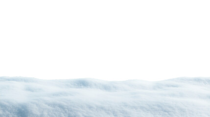 winter snow carpet isolated on transparent background with copy space for text