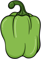 Pepper Doodle Outline Illustration in Soft Colors, Bright and Playful Art