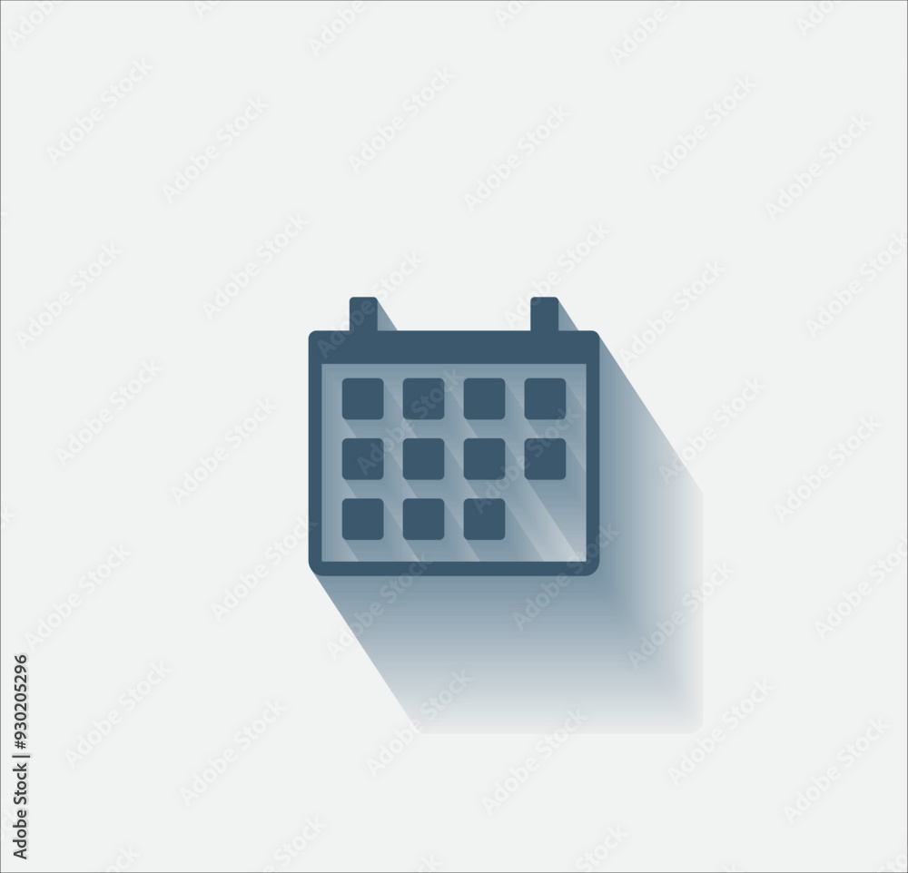 Poster vector dark color icon with shadow on light background