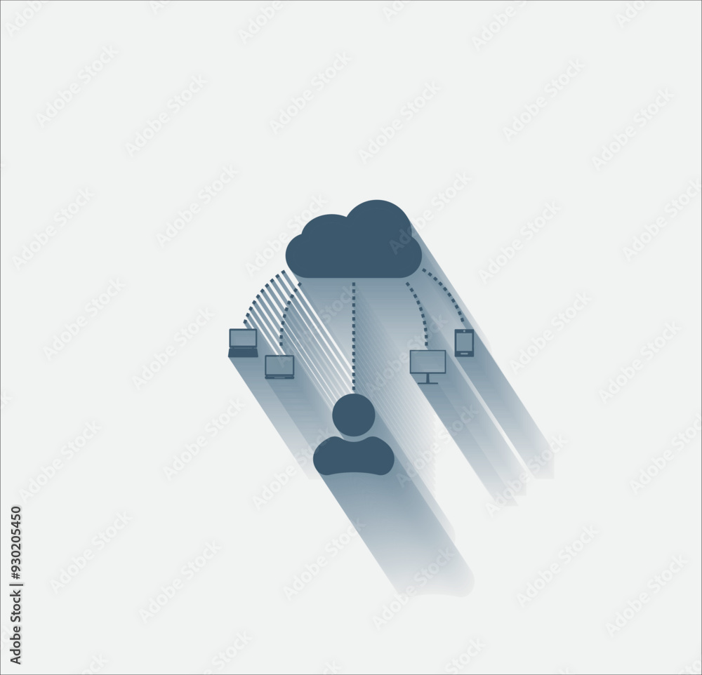 Poster vector dark color icon with shadow on light background