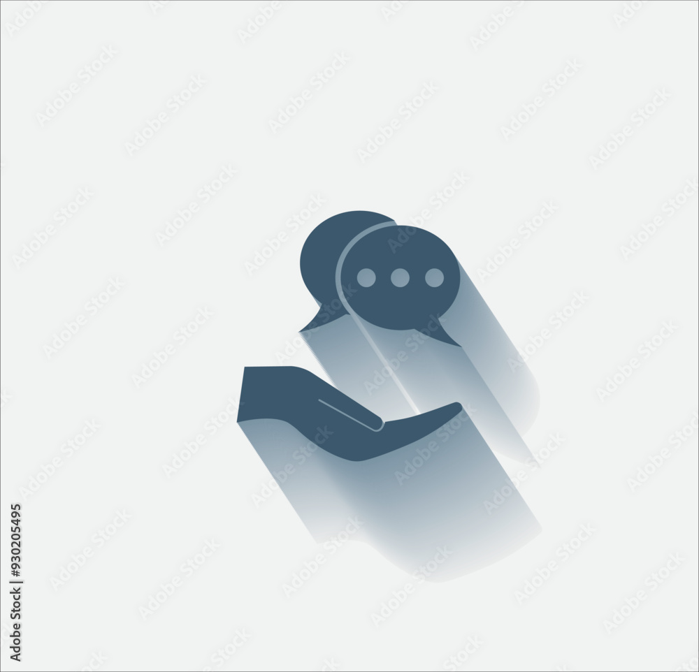 Poster vector dark color icon with shadow on light background
