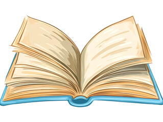 Fototapeta premium an open book with yellow pages