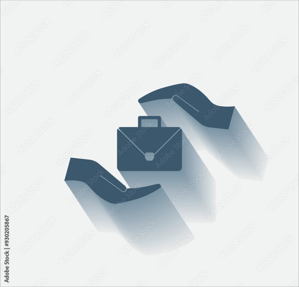 Poster vector dark color icon with shadow on light background