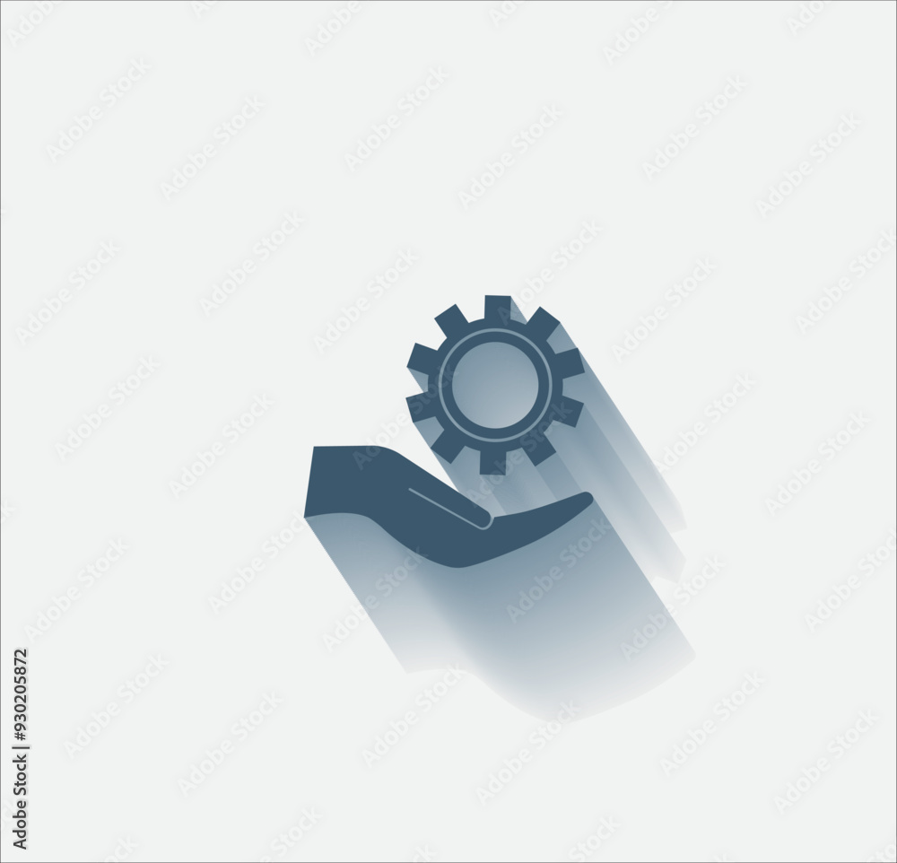 Poster vector dark color icon with shadow on light background