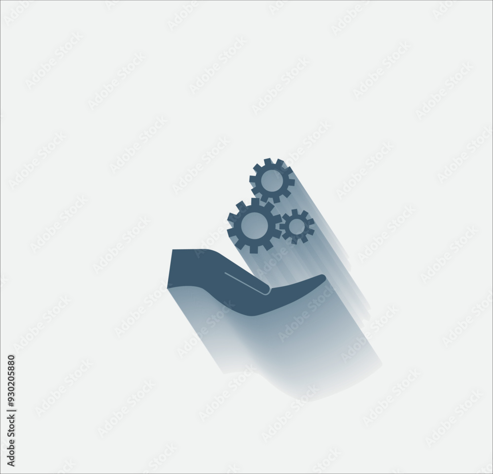 Poster vector dark color icon with shadow on light background