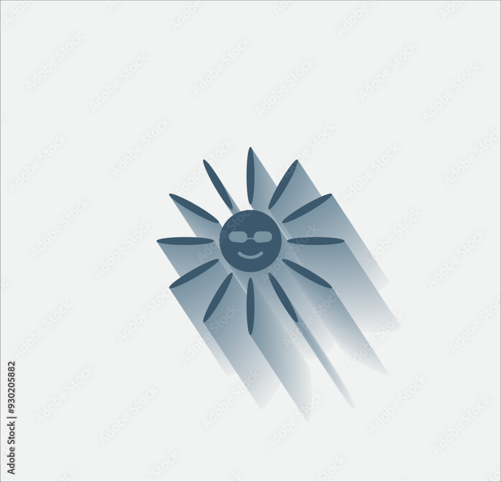 Poster vector dark color icon with shadow on light background