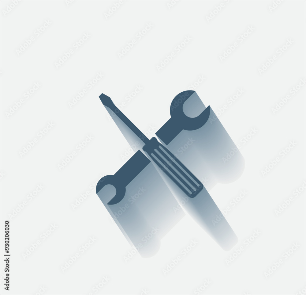 Poster vector dark color icon with shadow on light background