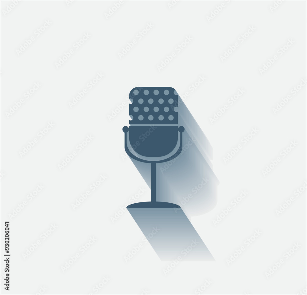 Poster vector dark color icon with shadow on light background