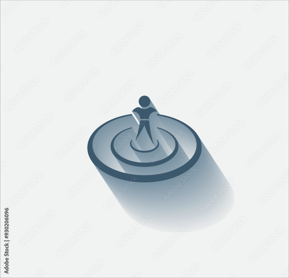 Poster vector dark color icon with shadow on light background