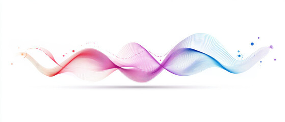 AI Voice Icon,  An artistic 2D illustration of a digital speaker emitting colorful sound waves representing AI-generated voice technology. The flat minimal style accentuates the