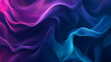 Obraz premium abstract background, dark blue and purple gradient with glowing teal shapes