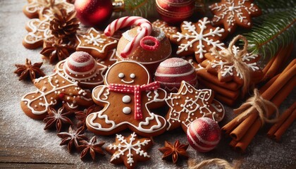 traditional,xmas gingerbread cookies