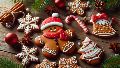 traditional,xmas gingerbread cookies