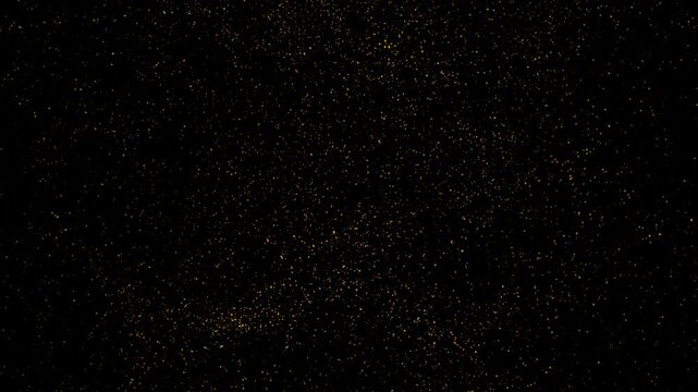Gold dust particles warm background. Seamless loop 4K perfect Christmas backdrop
