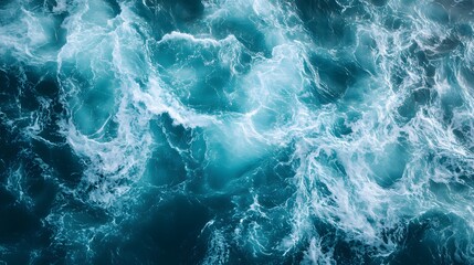Obraz premium Fluidity of ocean water, capturing the seamless flow of waves