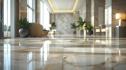 Veined marble flooring (focus on, elegant interiors, dynamic, Overlay, Hotel lobby)