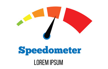 Abstract Speedometer. Levels meter showing speed