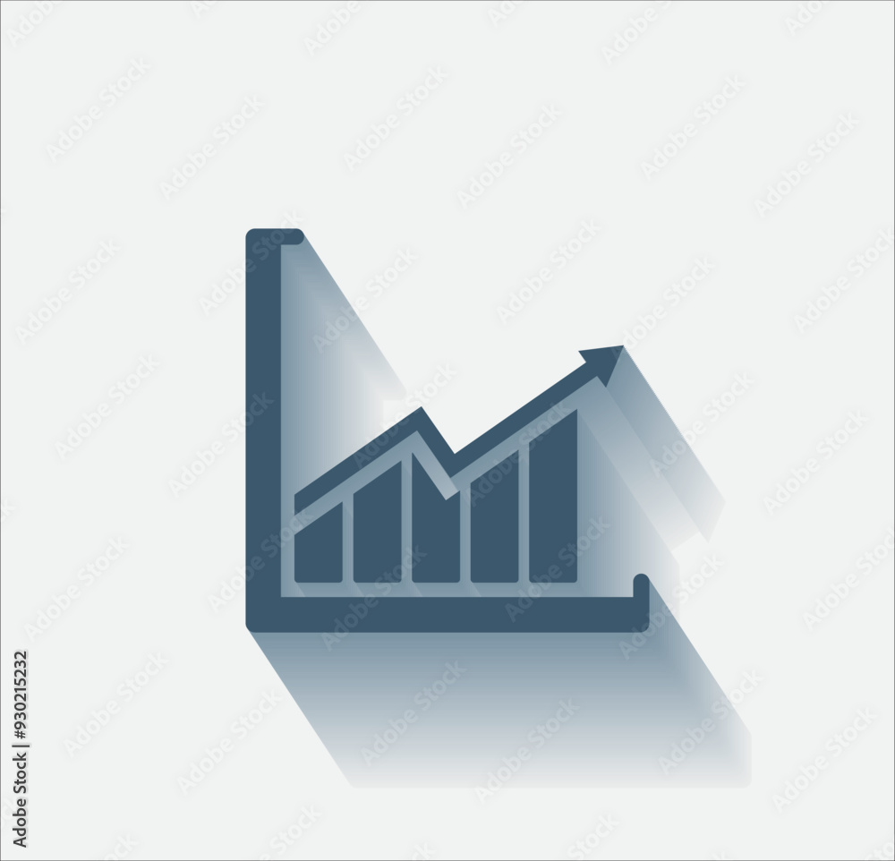 Poster vector dark color icon with shadow on light background