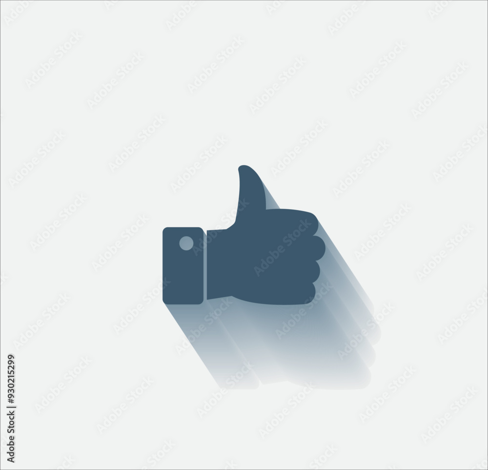 Poster vector dark color icon with shadow on light background