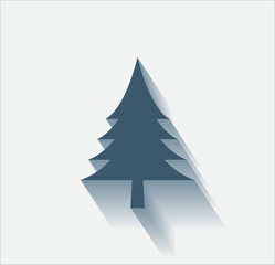Fototapeta premium Vector dark color icon with shadow on light background