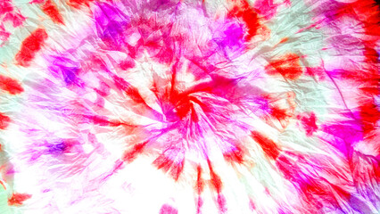 Ethnic Tie Dye. Multicolor Vibrant Dirty Drawing.