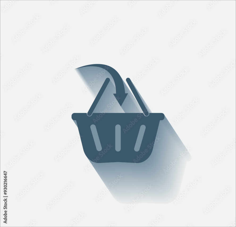 Poster vector dark color icon with shadow on light backghround