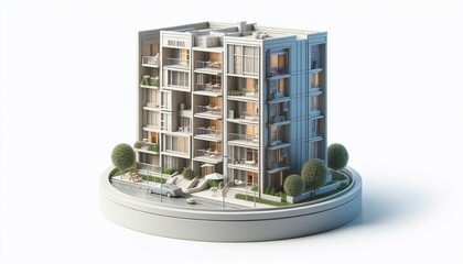 A rendering of a building 