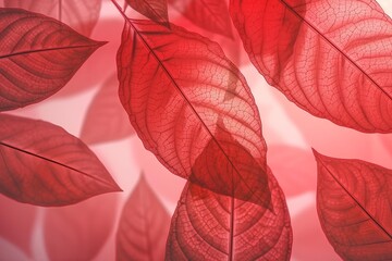 red leaves background