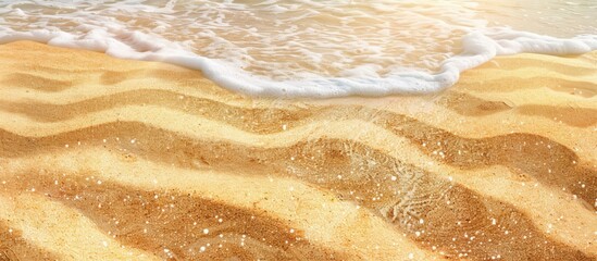 Obraz premium Foamy wave on sand