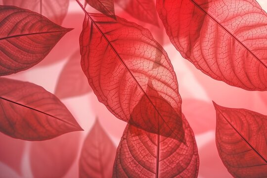 red leaves background