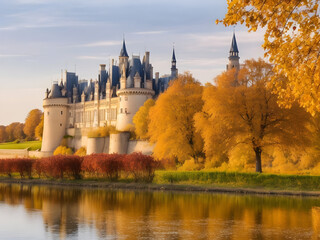 Obraz premium 프랑스 가을 여행, 성