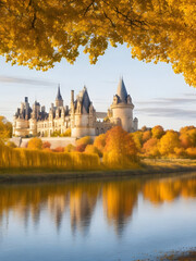 Obraz premium 프랑스 가을 여행, 성