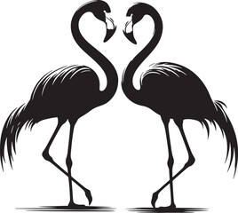 Flamingo Silhouette Vector Illustration