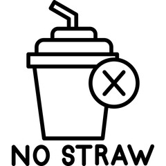 International Straw Free Day Icon