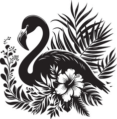 Flamingo Silhouette Vector Illustration