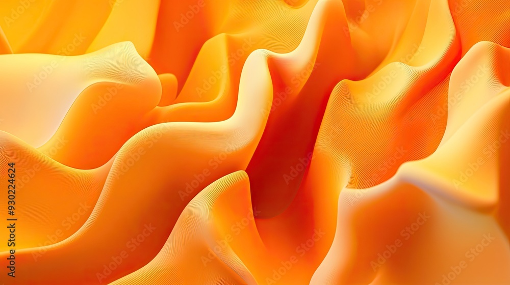 Poster vibrant 3d orange background with dynamic shapes and bright gradients, creating a lively and energet