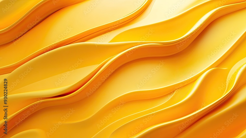 Poster vibrant 3d yellow background with bold patterns and bright highlights, perfect for lively and dynami