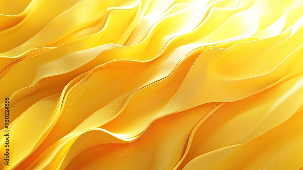 Poster vibrant 3d yellow background with bold patterns and bright highlights, perfect for lively and dynami