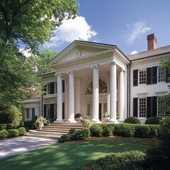 Obraz premium Colonial Revival Home with Symmetrical Design