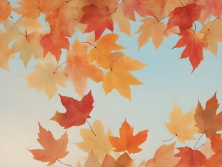 Fototapeta premium autumn background with leaves