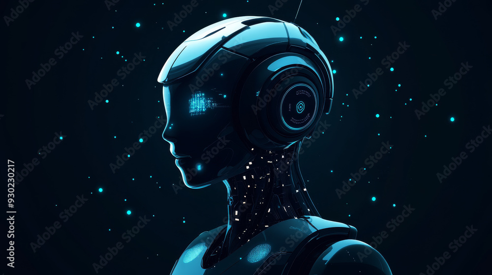 Poster artificial intelligence ai pictogram. technology related to artificial intelligence, computers and s