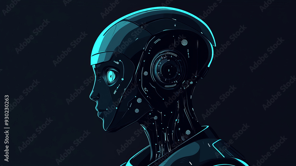 Poster artificial intelligence ai pictogram. technology related to artificial intelligence, computers and s