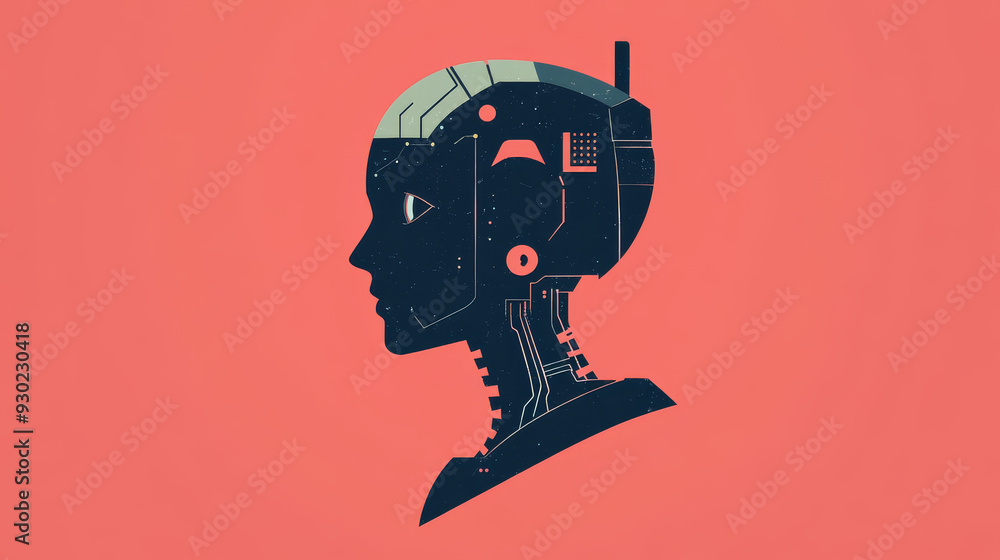 Poster artificial intelligence ai pictogram. technology related to artificial intelligence, computers and s