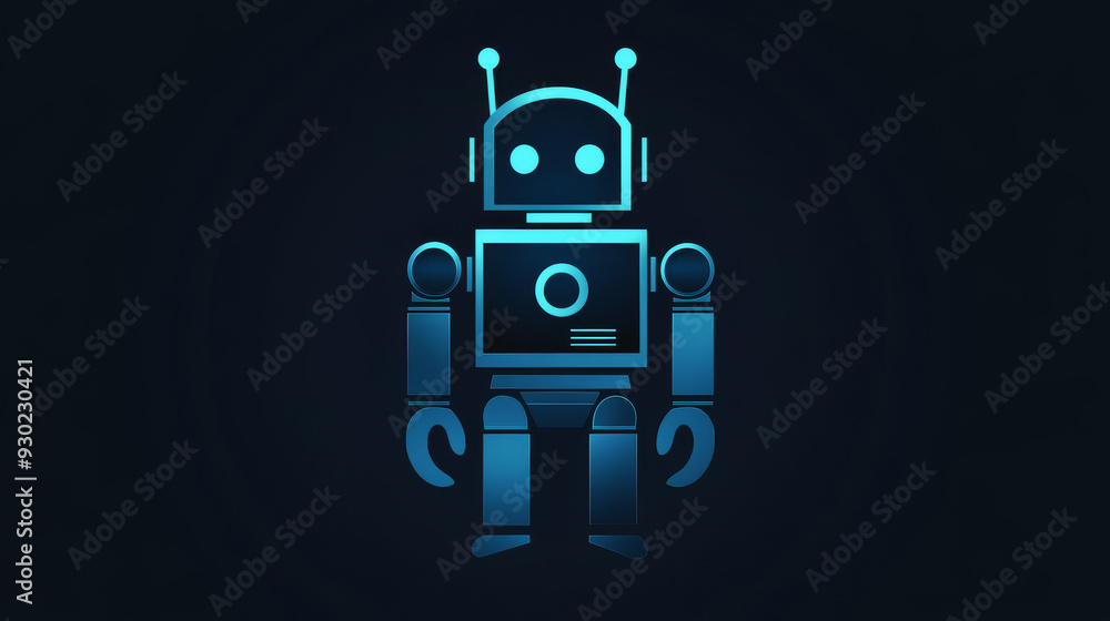 Poster artificial intelligence ai pictogram. technology related to artificial intelligence, computers and s