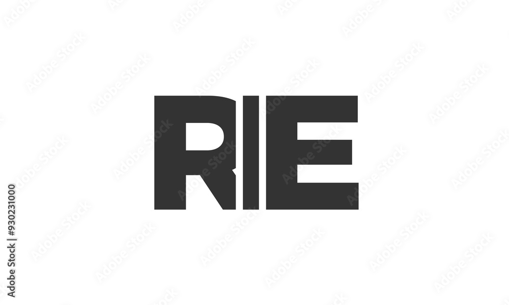 Poster rie logo design template with strong and modern bold text. initial based vector logotype featuring s
