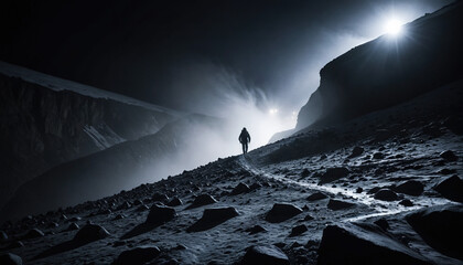 Airy Plateau Enigmas in Foggy Winter: The Adventurer's Jaunt Enveloped in Landslide