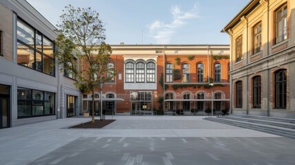 Obraz premium Historical transformations of school buildings into cultural centers and community hubs.