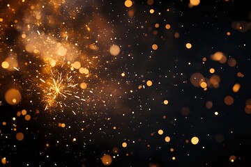 Obraz premium Sparkling Lights and Bokeh in the Night Sky, Glowing and Shimmering with Magic