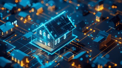 Obraz premium How smart technology is revolutionizing real estate buildings.