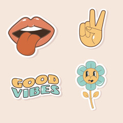 Retro Stickers Set
